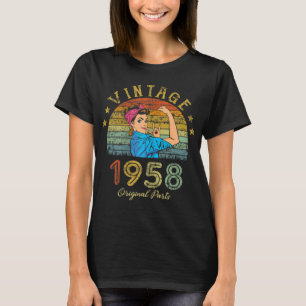 Womens 65 Year Old Awesome Since 1958 65th Birthda T-Shirt