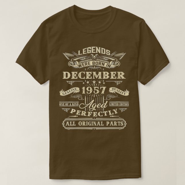 Womens 65th Birthday Gift For Legends Born Decembe T-Shirt (Design Front)