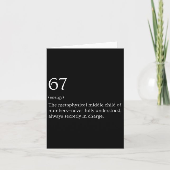 Womens 67 Definition Meme V-neck  Card (Front)