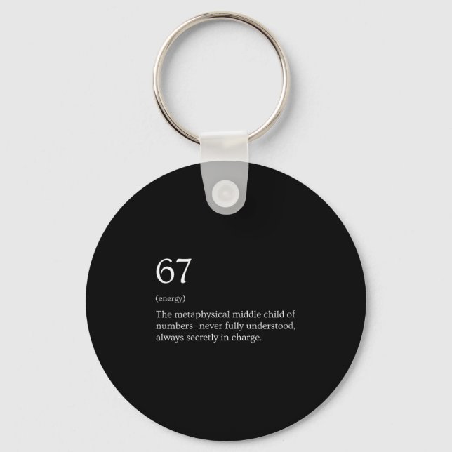 Womens 67 Definition Meme V-neck  Keychain (Front)