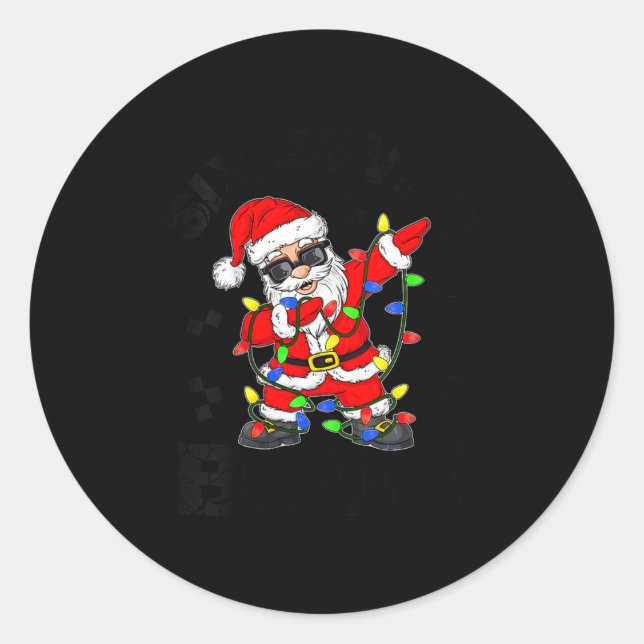 Womens 67 Six Seven Bruh Funny Christmas 6 7 Meme  Classic Round Sticker (Front)