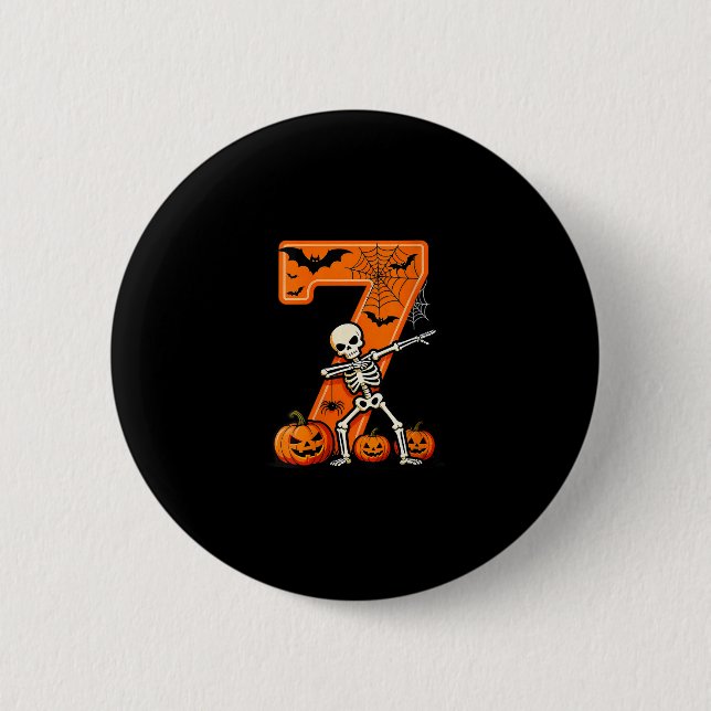Womens 67 Six Seven Meme Couple Matching Skeleton  Button (Front)