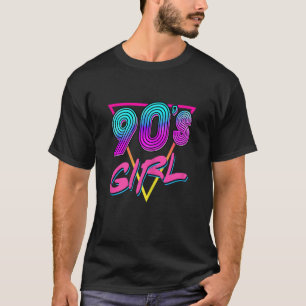Womens 80's 90's Girl Vintage 80s 90s Costume Retr T-Shirt