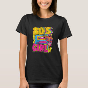 Womens 80's Girl 80s party Theme Outfit Vintage Re T-Shirt