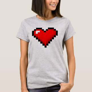 Women's 8-Bit Heart: Classic Retro Gamer T-shirt