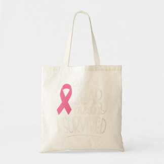 Womens A Scar Means I Survived Breast Cancer Aware Tote Bag