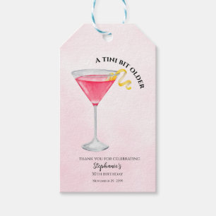 Women's A Tini Bit Older Pink 30th Birthday Gift Tags
