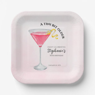 Women's A Tini Bit Older Pink 30th Birthday Paper Plates
