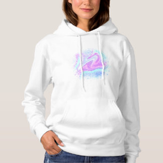 Women's Abstract Pastel Swirl Hoodie