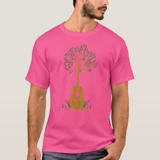 Womens Acoustic Guitar Tree Musician Guitarist - A T-Shirt