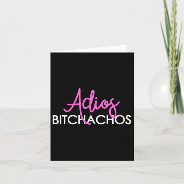 Womens Adios Achos Women Men Funny Cinco De Mayo V Card (Front)