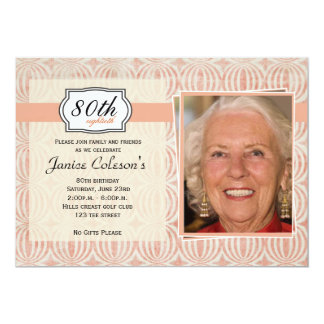 Women's Adult Photo Birthday Party Invite