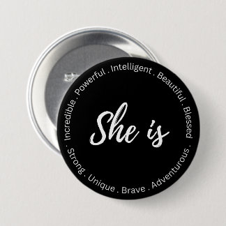 Women's affirmation button