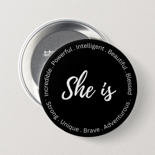 Women's affirmation button (Front & Back)
