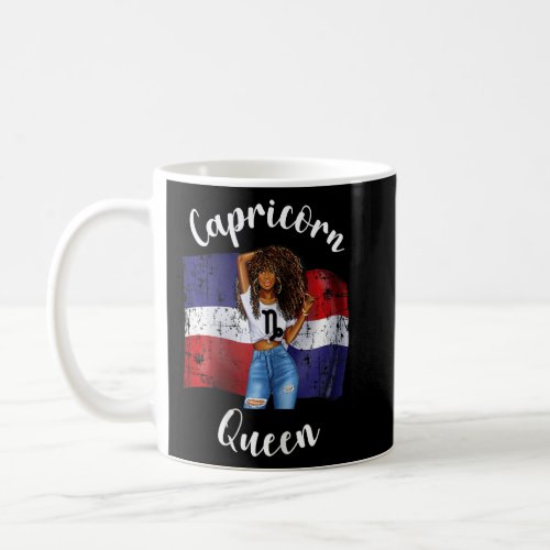 Womens Afro CApricorn Queen From Dominican Republi Coffee Mug