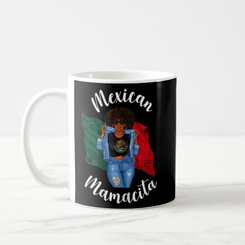 Womens Afro Hair Mexican Mamacita Mexico Woman Mom Coffee Mug