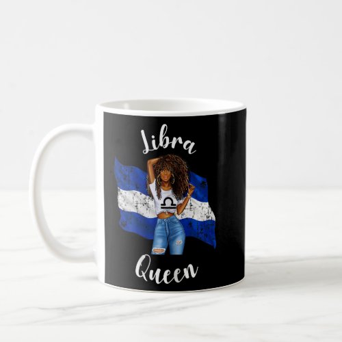 Womens Afro Libra Queen From El Salvador Zodiac Bi Coffee Mug