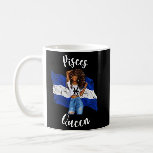 Womens Afro Pisces Queen From El Salvador Zodiac B Coffee Mug