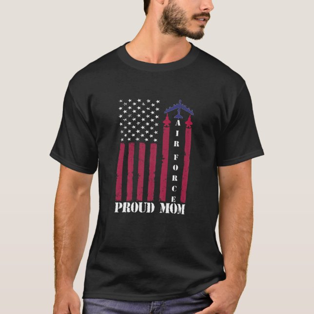 Womens Air Force Academy Proud USAF Mom Spouse App T-Shirt (Front)