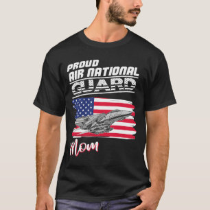Womens Air National Guard Mom US Flag USA Air Forc T-Shirt