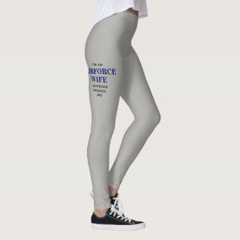 Women's "airforce Wife" Spandex Leggings by CKGIFTS at Zazzle