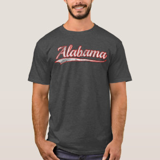 Womens Alabama Vintage Varsity Distressedhrowback T-Shirt