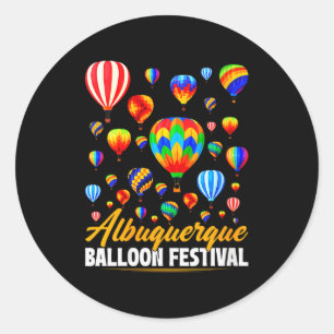 Womens Albuquerque Hot Air Balloon Festival Balloo Classic Round Sticker
