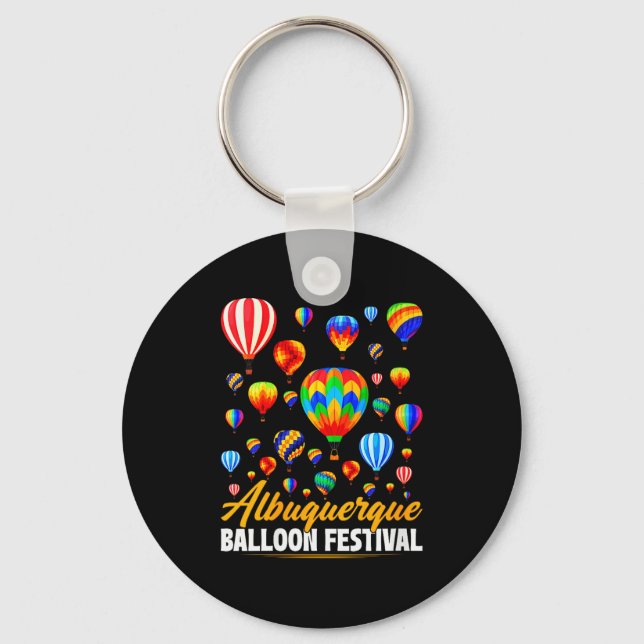 Womens Albuquerque Hot Air Balloon Festival Balloo Keychain (Front)