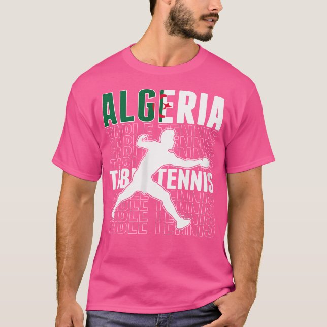 Womens Algeria Table Tennis Fans Jersey Algerian F T-Shirt (Front)