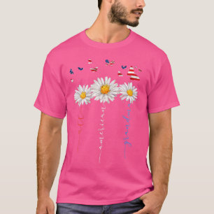 Womens All American Grandma 4th Of July Tee Flower