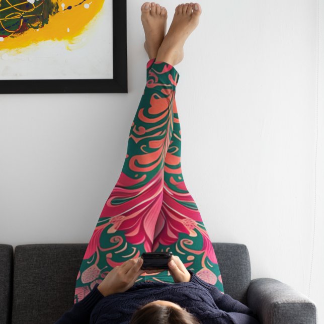 Women's "All Bright" Floral Print Leggings (Creator Uploaded)