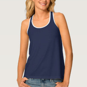 Women's All-Over Navy Blue Racerback Tank Top