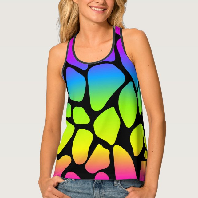 Women's All-Over Print Racerback Tank Top (Front)
