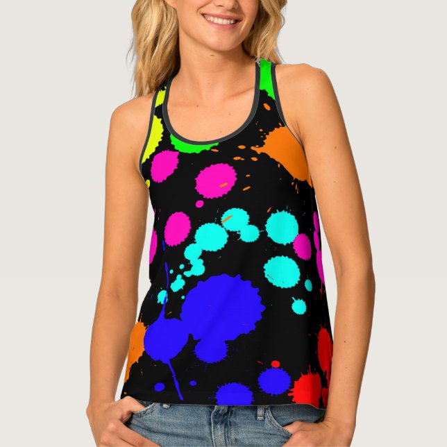 Women's All-Over Print Racerback Tank Top (Front)