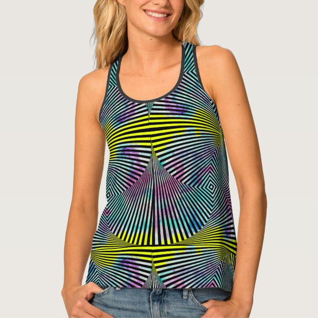 Women's All-Over Print Racerback Tank Top (Front)