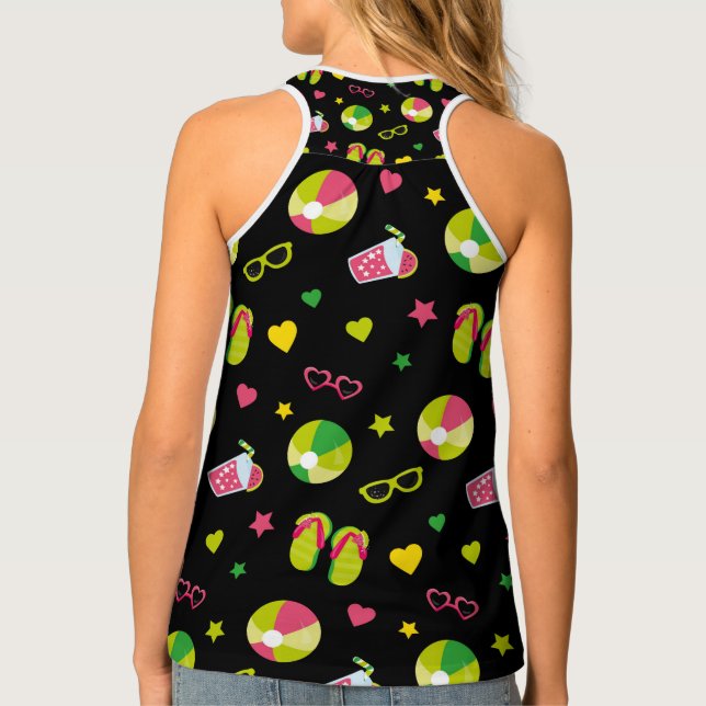 Women's All-Over Print Racerback Tank Top (Back)