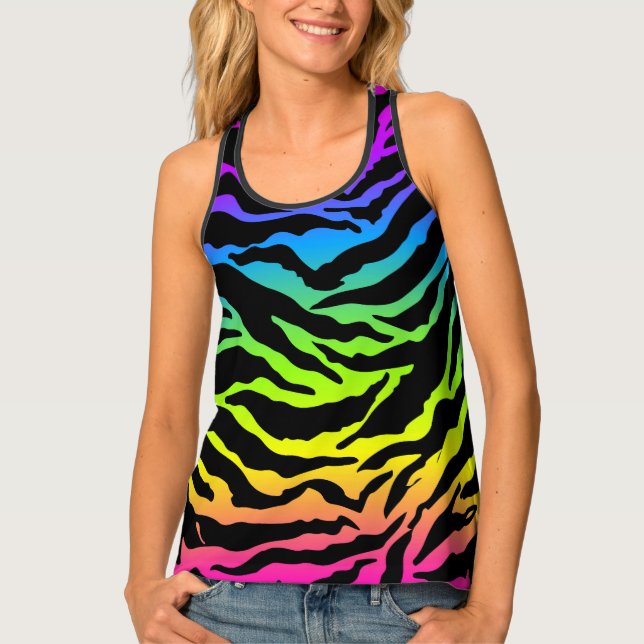 Women's All-Over Print Racerback Tank Top (Front)