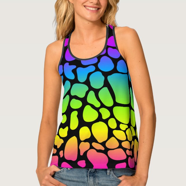 Women's All-Over Print Racerback Tank Top (Front)