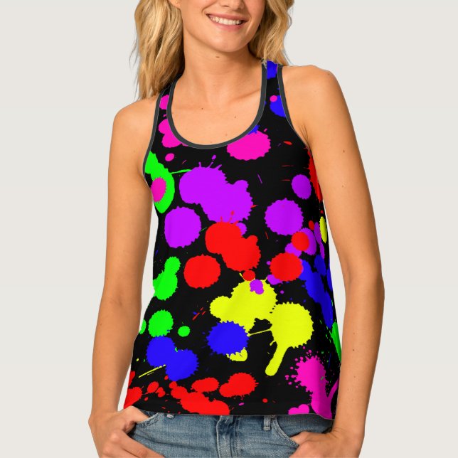 Women's All-Over Print Racerback Tank Top (Front)