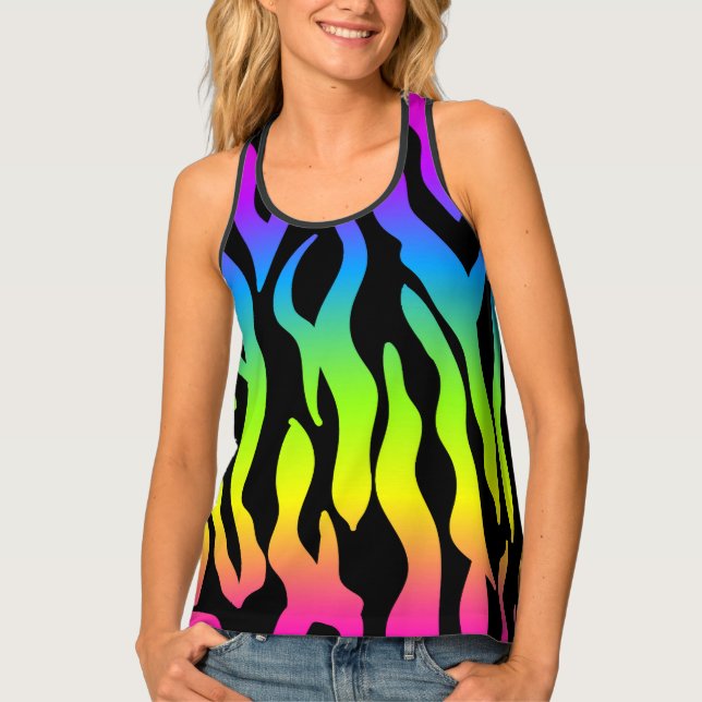 Women's All-Over Print Racerback Tank Top (Front)