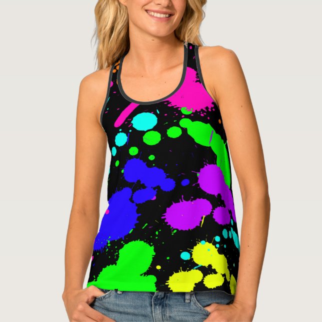 Women's All-Over Print Racerback Tank Top (Front)