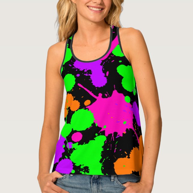 Women's All-Over Print Racerback Tank Top (Front)