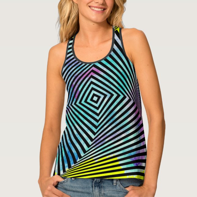 Women's All-Over Print Racerback Tank Top (Front)