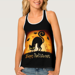 Women's All-Over Print Racerback Tank Top/Cat