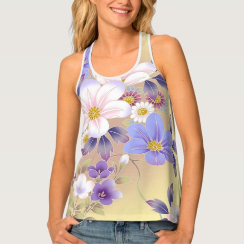 Womens All_Over Print Racerback Tank TopFloral