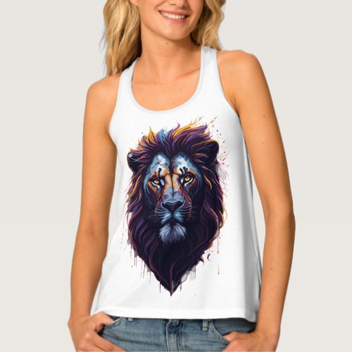 Womens All_Over Print Racerback Tank Top  Lion