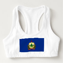 Women's Alo Sports Bra with flag of Vermont, USA Women's Alo Sports Bra with flag of Vermont, USA
