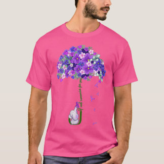 Womens Alzheimer Awareness Cute Elephant I Will Re T-Shirt
