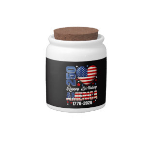 Women's America USA 250 Years Birthday 250th Anniv Candy Jar