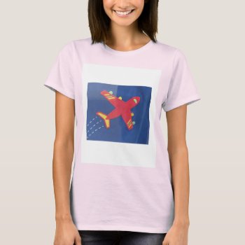 Women's American Apparel T-shirt Dress Aeroplane by 2sideprintedgifts at Zazzle